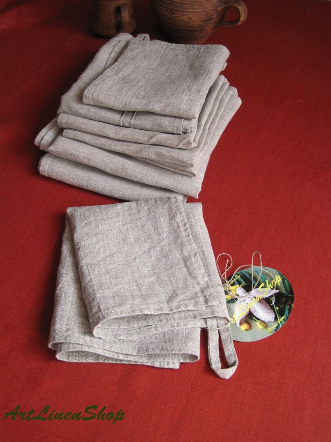 Handwäsche Handtücher Bio Geschirrtücher Set grau Handtücher | Etsy