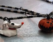 The Nightmare Before Christmas Zero and pumpkin Necklace