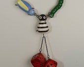 Oogie Boogie bugs and dice Necklace Nightmare Before Christmas Goth Horror Movie Tim Burton