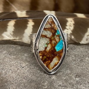 Royston turquoise chunky statement ring