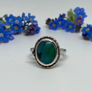 Tibetan Turquoise sterling silver ring