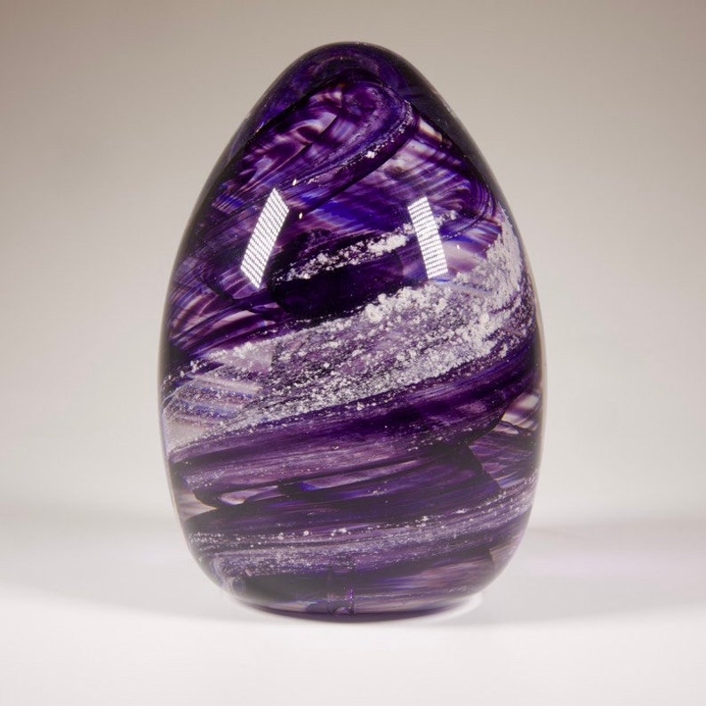 Cremation Ashes Glass Oval Paperweight Etsy