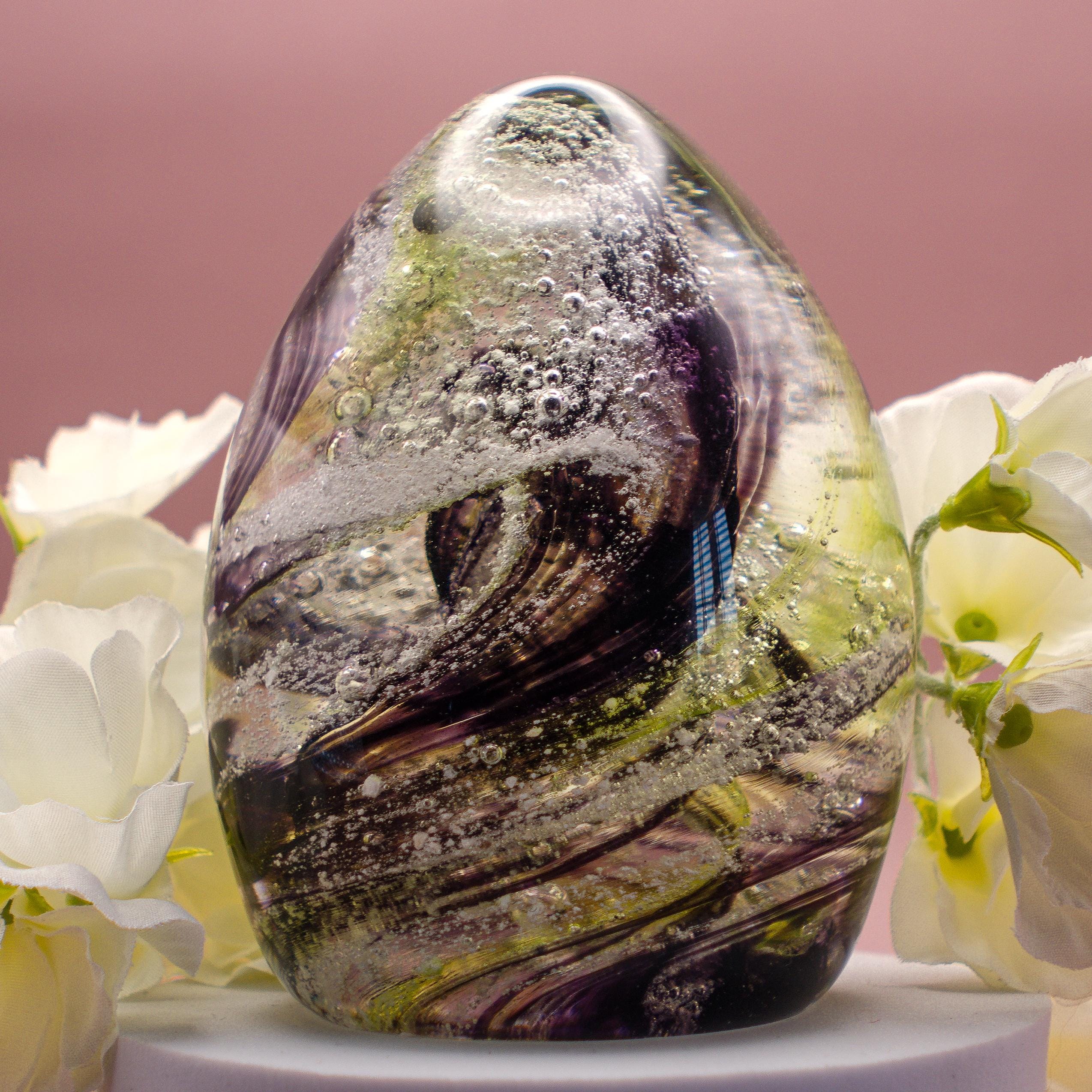 Cremation Ashes Glass Oval Paperweight - Etsy