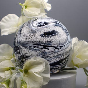 Mini Cremation Ash to Glass Round Paperweight