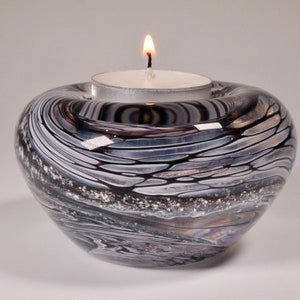 Cremation Ashes Glass Tea light Holder