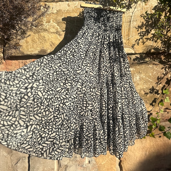 Chiffon skirt with natural print - SPIGA