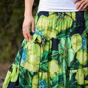 Long maxi skirt in green tones RIO image 2