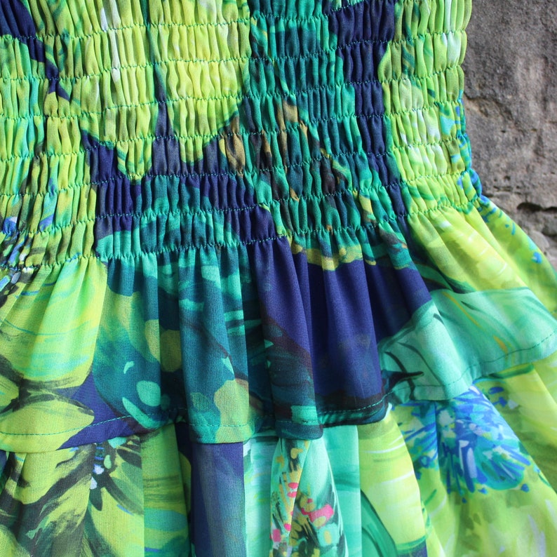 Long maxi skirt in green tones RIO image 4