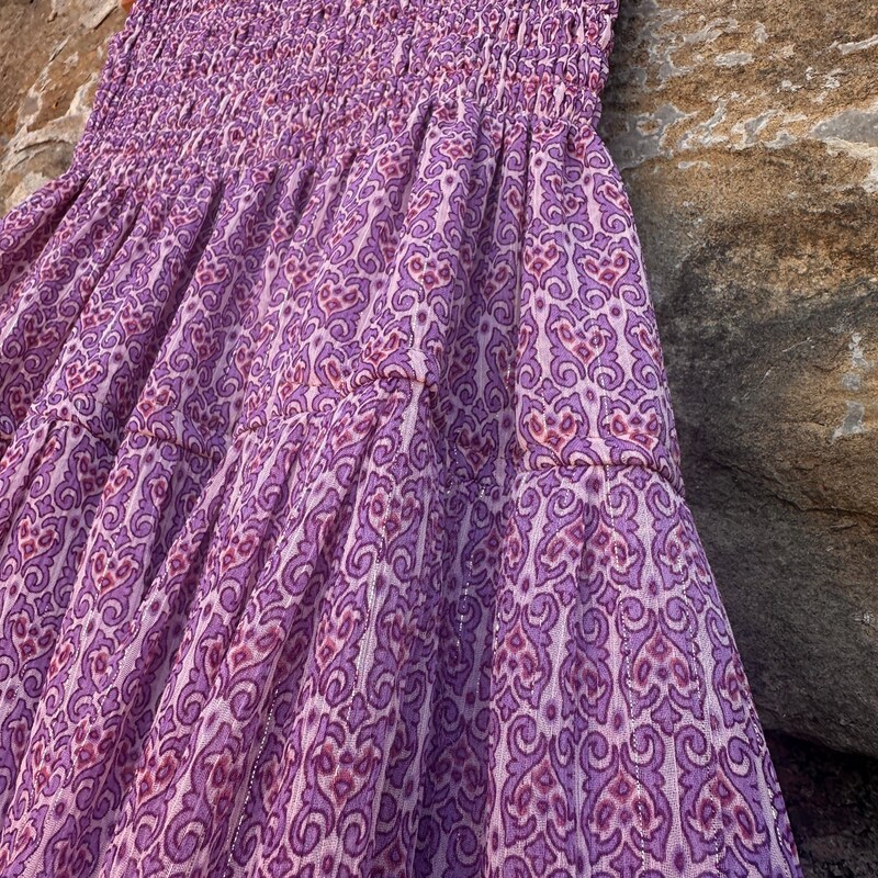 Black Mauve Chiffon Maxi Skirt - Plus