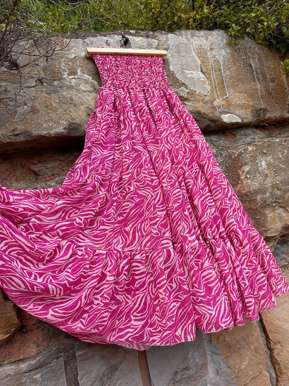 Long fuchsia maxi skirt - ZEBRA