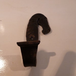 Unique Hand Forged Wrought Iron Horse Head Coat Hook clear Lacquer finish