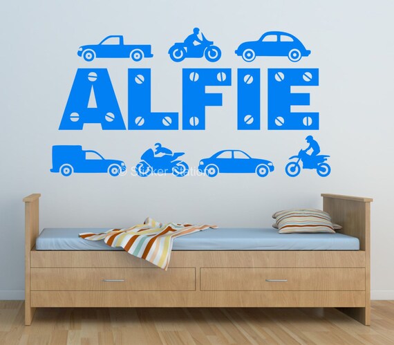 traffic jam personalised wall art sticker | etsy
