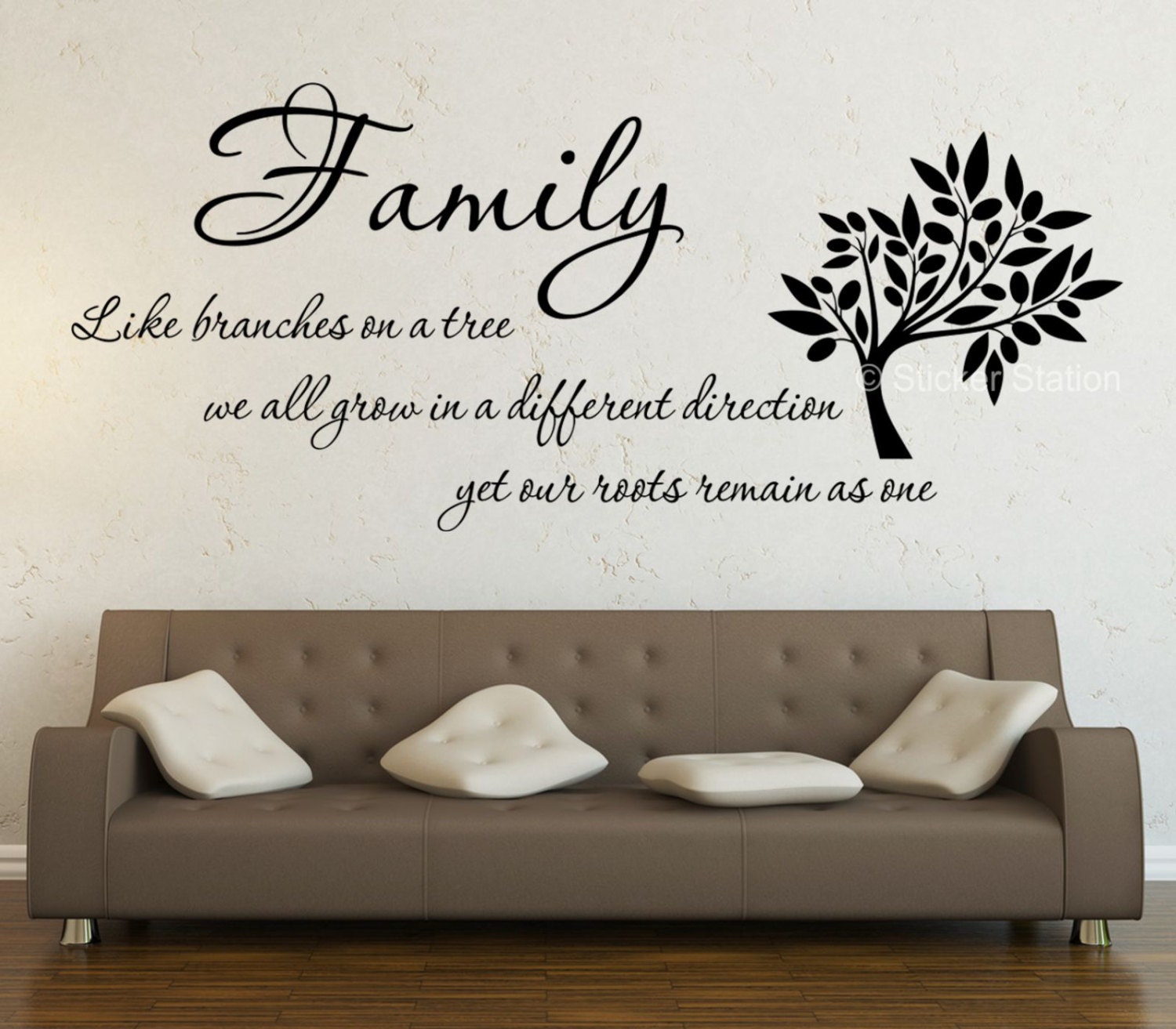 Family Like Branches On A Tree Inspirational Wall Art ...