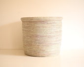 African Basket White Flat Lid (Medium)