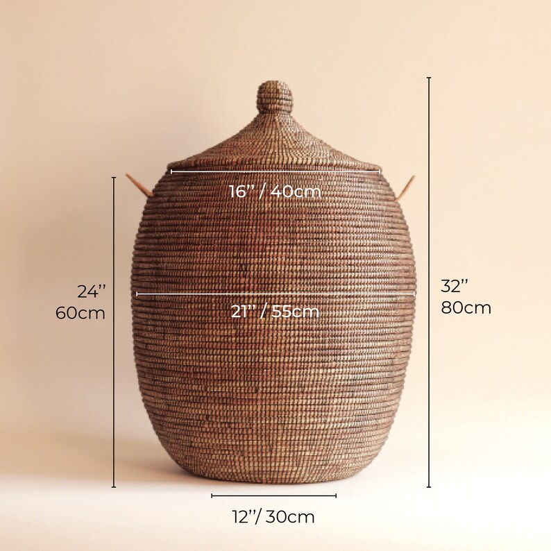 EGG African Baskets Black DUO Large Small Etsy