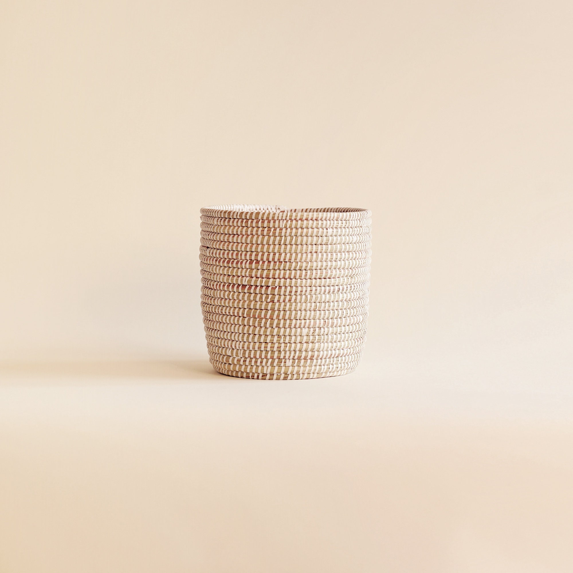 Panier African Cache Pot Corbeille Blanc Small