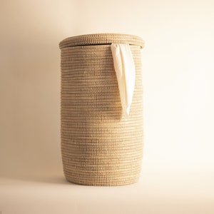 EPUR African Basket Beige FLAT Lid LARGE Tall image 2