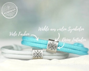 KOMIMAR Gravur Armband HUA MUA • Geschenk für Männer •  Initialen Armband •