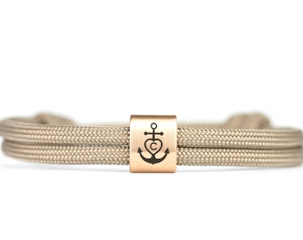 KOMIMAR Gravur Armband Glaube Liebe Hoffnung Personalisiert mit Initiale, Symbolarmband, Personalisiertes Armband, Initialen Armband