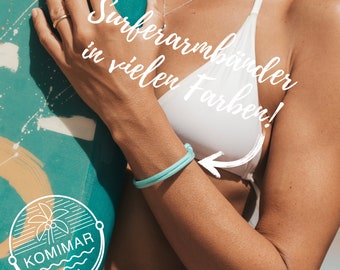 KOMIMAR Surfer Armband 4mm Ø in 60 Farbmustern, Surferarmband, Strand Armband, Beach