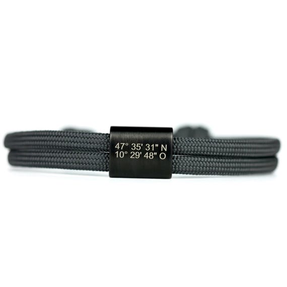 KOMIMAR • Koordinaten Gravur Armband • personalisiert • Geschenk für Ihn