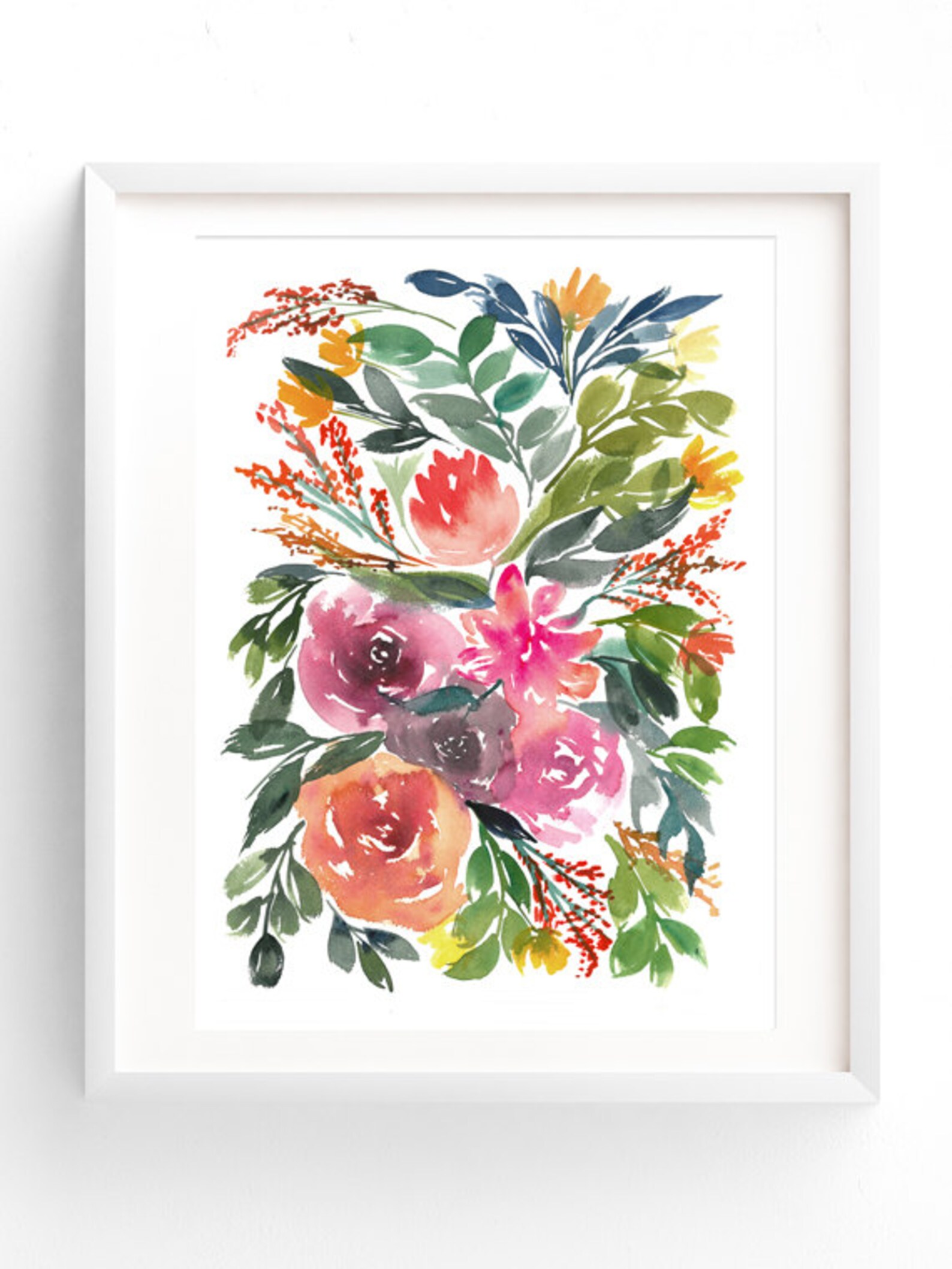 Flowers & Foliage Watercolor Flowers Print Watercolor Art Etsy