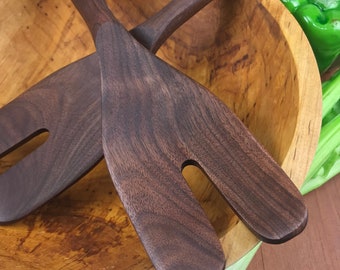 Salad Servers / 12” and 14” / Cherry or Walnut