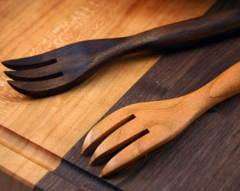 Bacon Fork / 10&quot; Cherry or Walnut