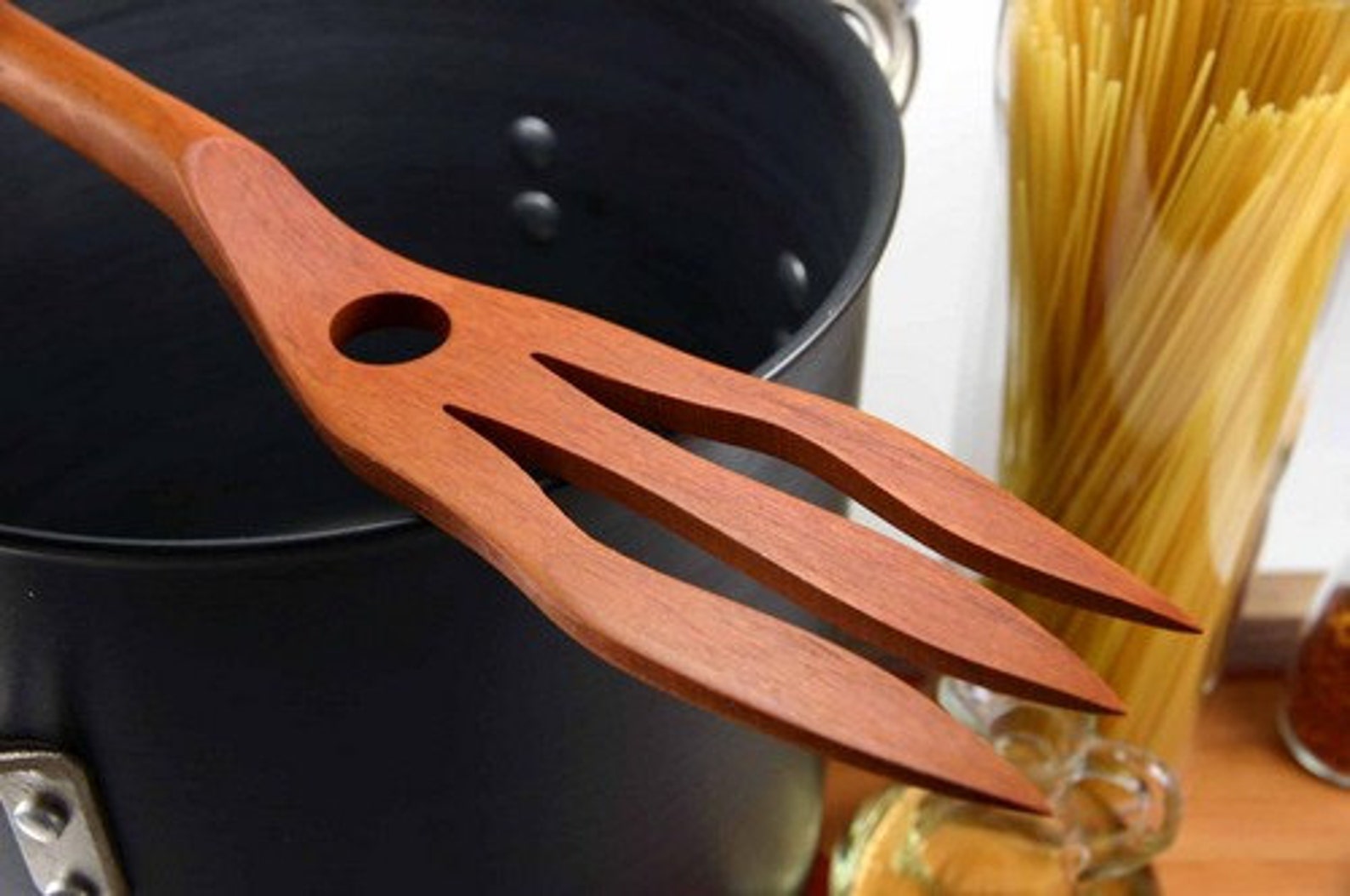 Spaghetti Fork / 15 / With Measuring Hole for 1 Serving Etsy