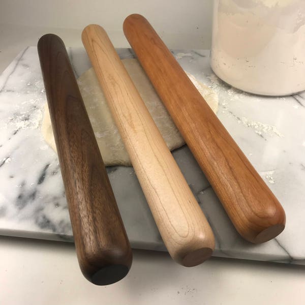 MEDIUM Straight Rolling Pins / 24" 18" and 12" / Walnut, Maple and Cherry