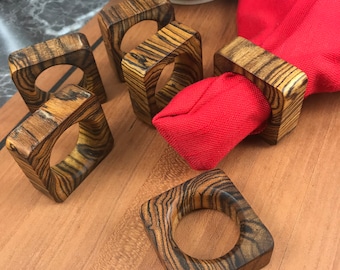 Napkin Rings / Bocote / Set of 6