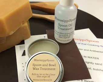 Large and Complimentary Care Kit for Wooden Spoons, Salad Bowls, and Cutting Boards