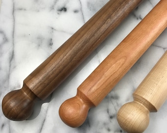 Traditional Italian Pasta Long Rolling Pin / Mattarello  / 40” / With or Without Taper / MADE TO ORDER or Special Order