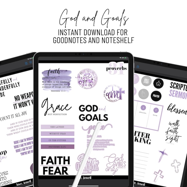 Bible Journaling Digital Stickers | GoodNotes, Notability, Noteshelf | Ipad Android Digital Stickers |  Scripture Faith Stickers