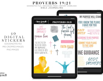 Bible Journaling GoodNotes Digital Stickers | GoodNotes, Notability, Noteshelf |  Digital Stickers |  Scripture Faith Based Digital Stickers