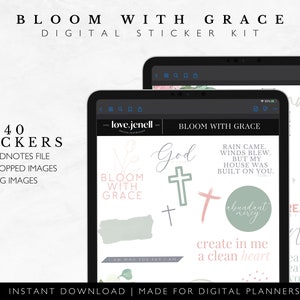 Pegatinas digitales del diario bíblico / GoodNotes, Notability, Noteshelf / Ipad Android Pegatinas digitales / Pegatinas de fe de las Escrituras