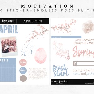 April Spring Easter Digital Planner Stickers | Noteshelf & Goodnotes ...