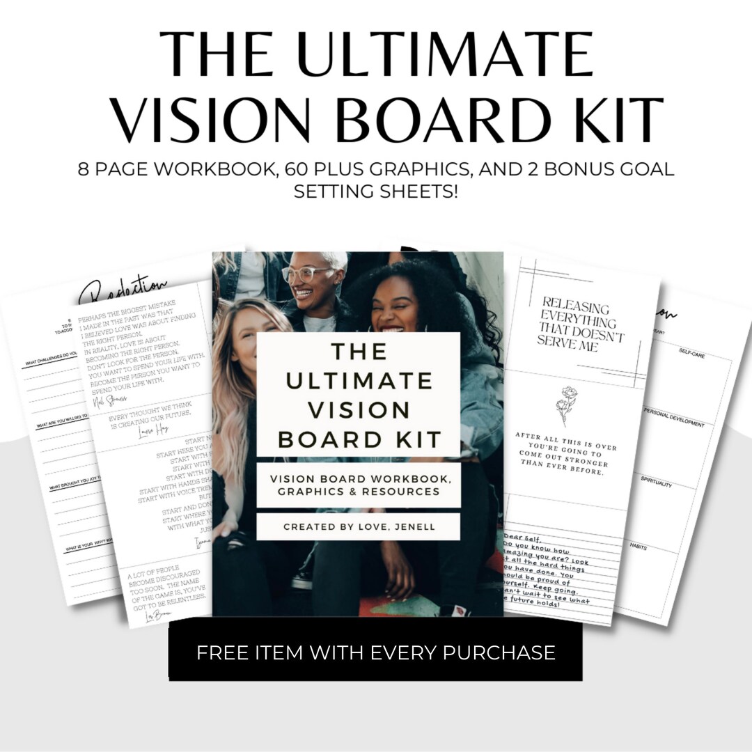 Vision Board Graphics Kit Printable Vision Board Vision - Etsy