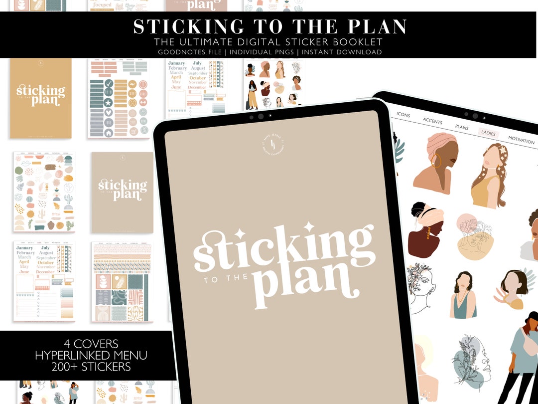 Boho Digital Sticker Book Goodnotes Digital Planner Stickers Set | Pre ...