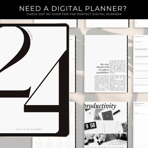 Numeric Vision Board Digital Vision Board Stickers | Vision Board Graphics | Vision Board ...