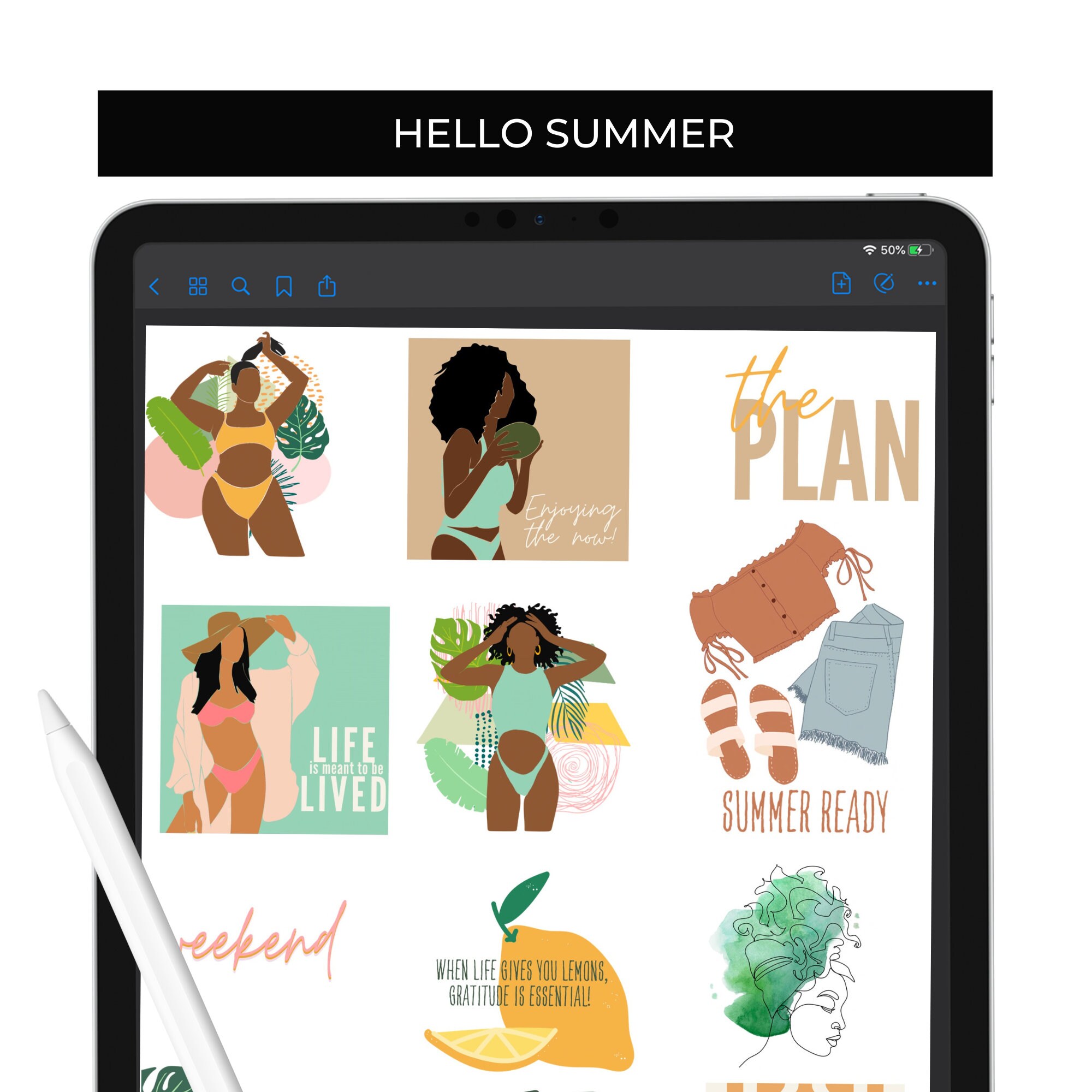 Black Girl Magic Digital Planner Stickers | Goodnotes, Notability ...