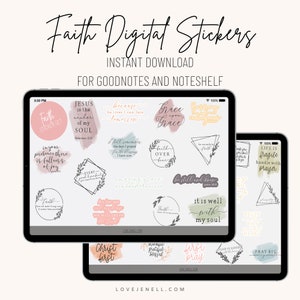 Pegatinas digitales del diario bíblico / GoodNotes, Notability, Noteshelf / Ipad Android Pegatinas digitales / Pegatinas de fe de las Escrituras