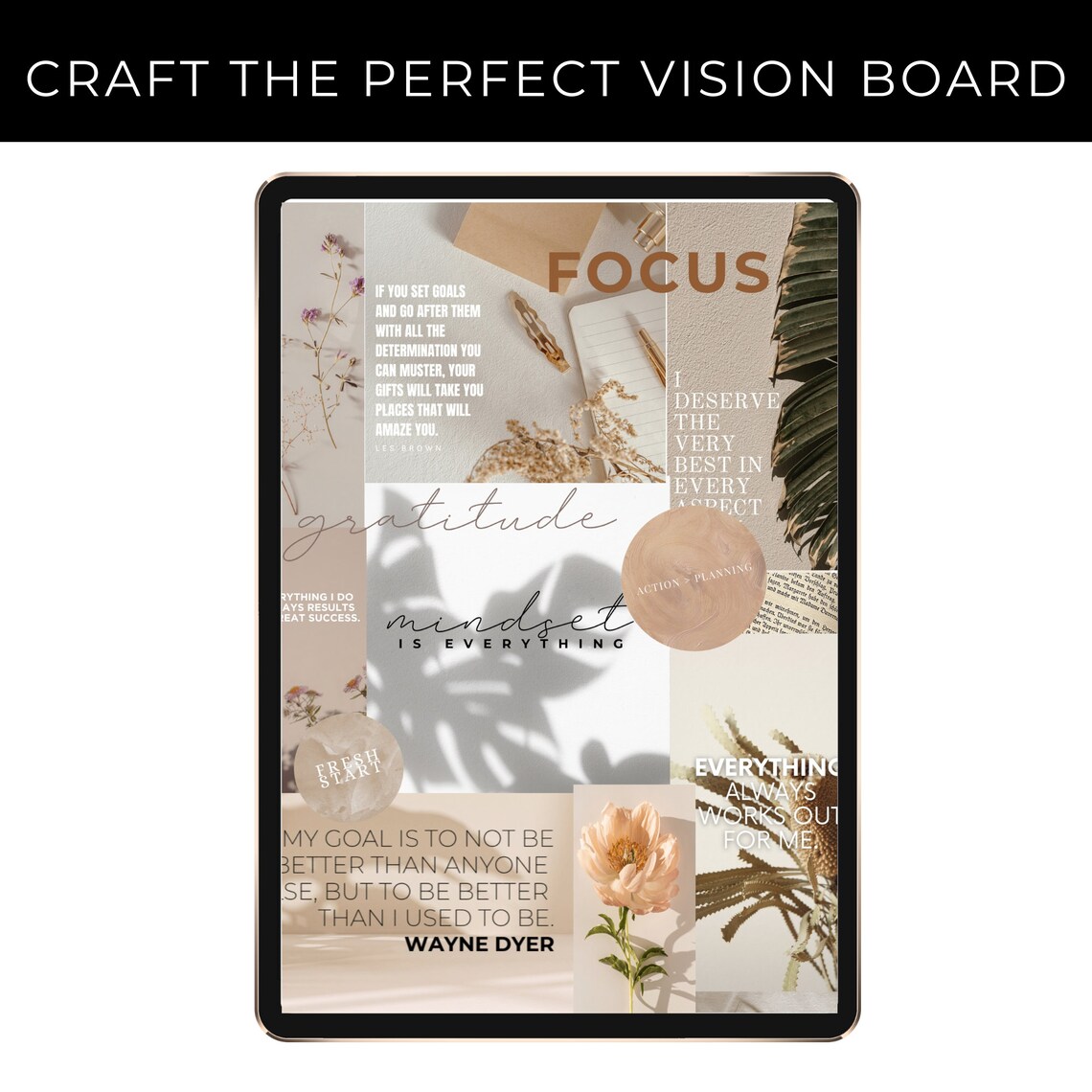 Digital Vision Board Stickers | Vision Board Graphics | Vision Board ...