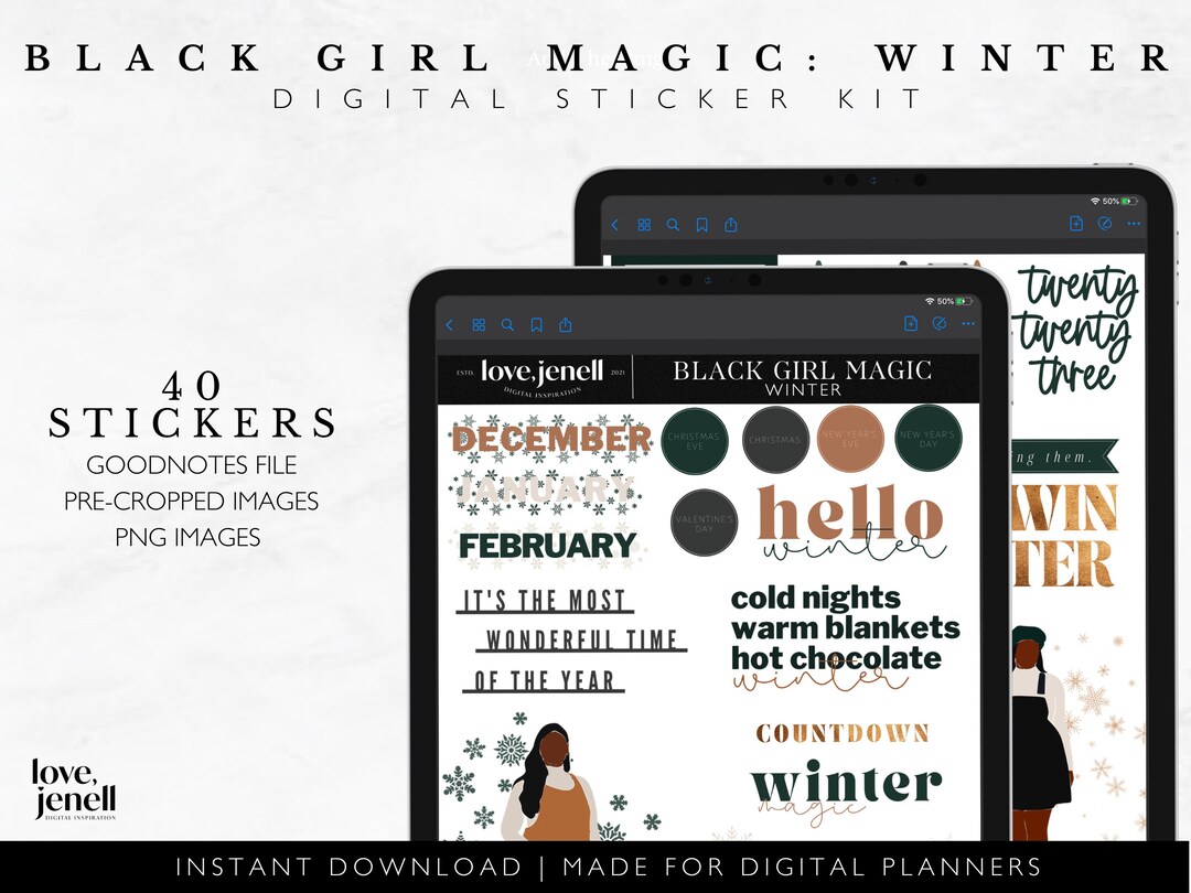 Black Girl Magic Digital Planner Stickers | Goodnotes, Notability ...