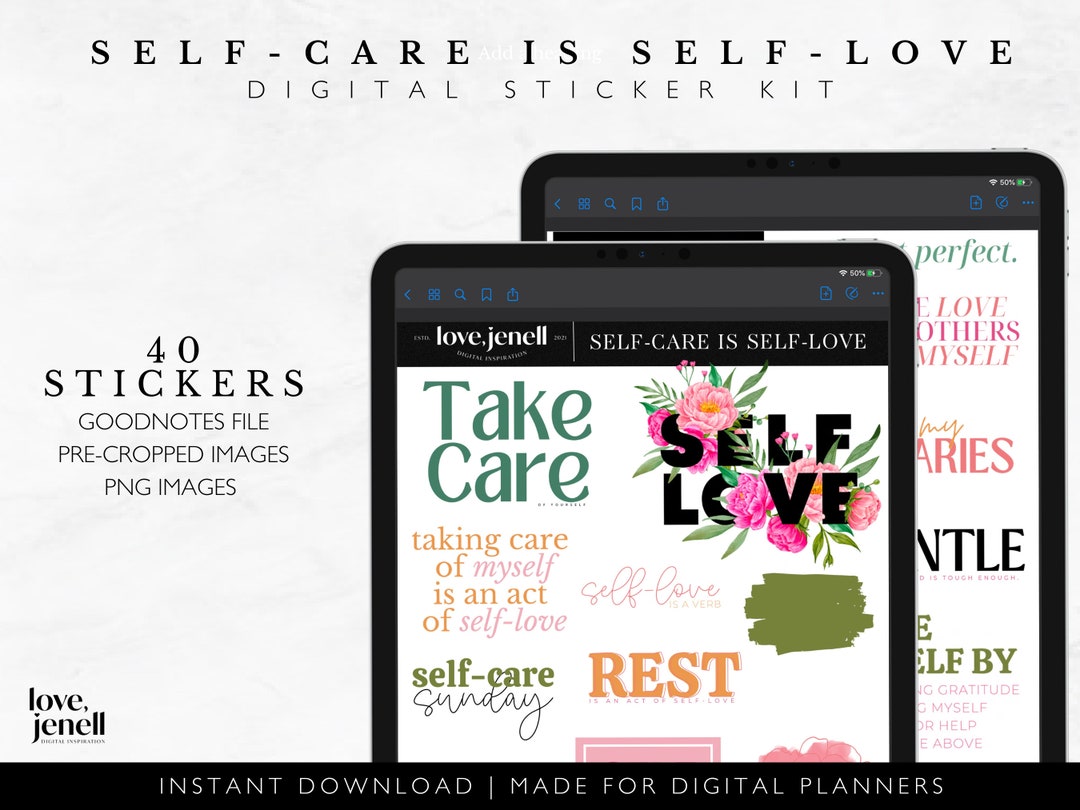 Self Love Digital Planner Stickers-valentine's Day Digital Stickers ...