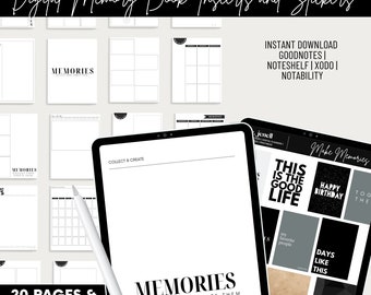 GoodNotes Digital Photo Memory Keeping Journal | Scrapbooking | Project Life | Printable A4 size | Digital Photobook | Digital Scrapbooking