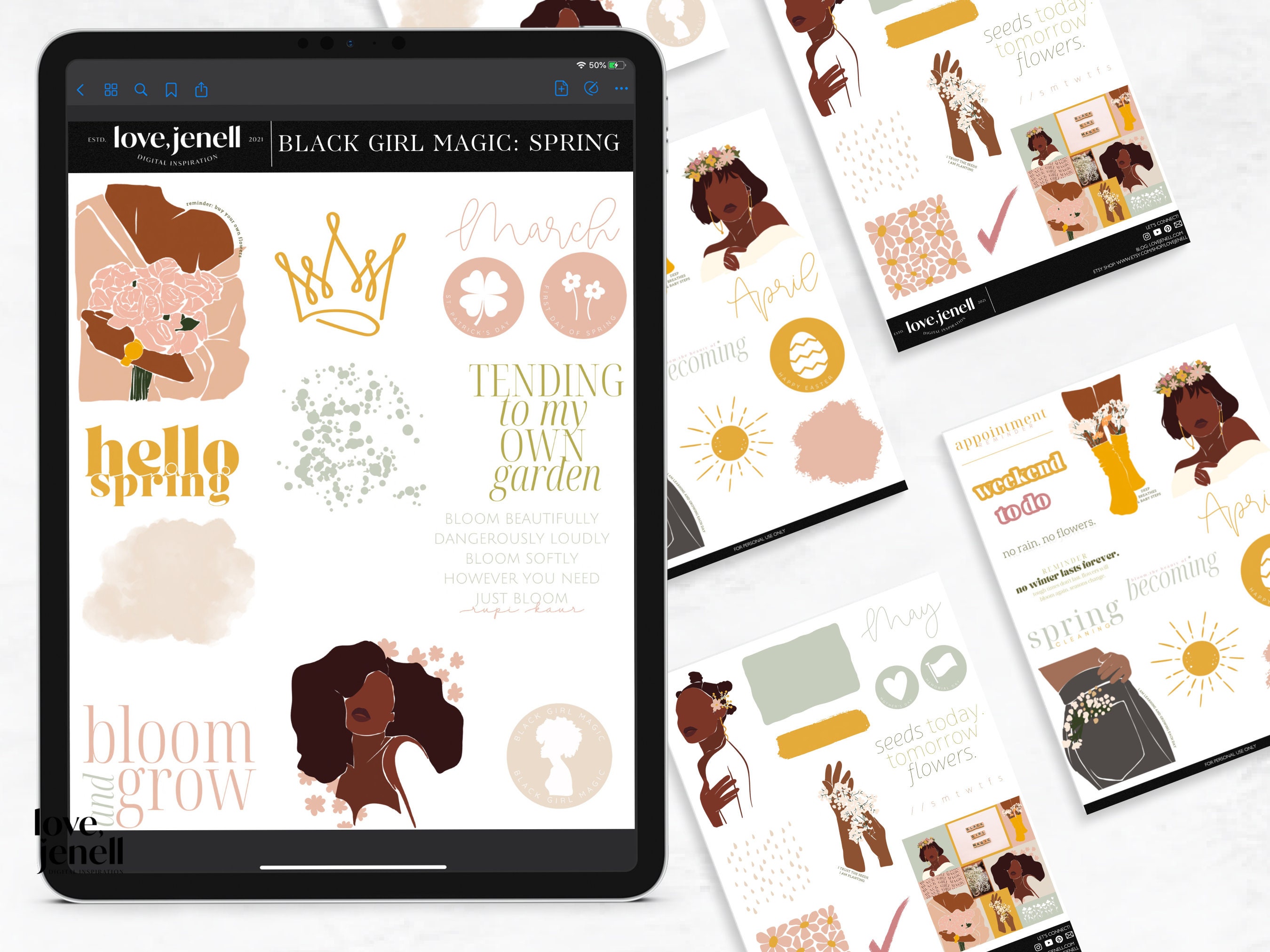 Lack Girl Magic Digital Planner Stickers | Goodnotes, Notability, Xodo ...
