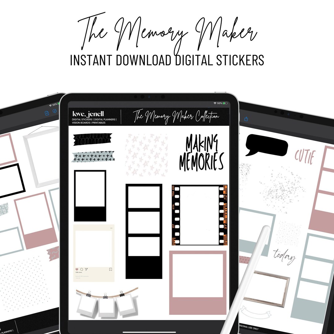 Digital Planner Stickers Scrapbooking, Memory Keeping, Journaling ~ Pre ...