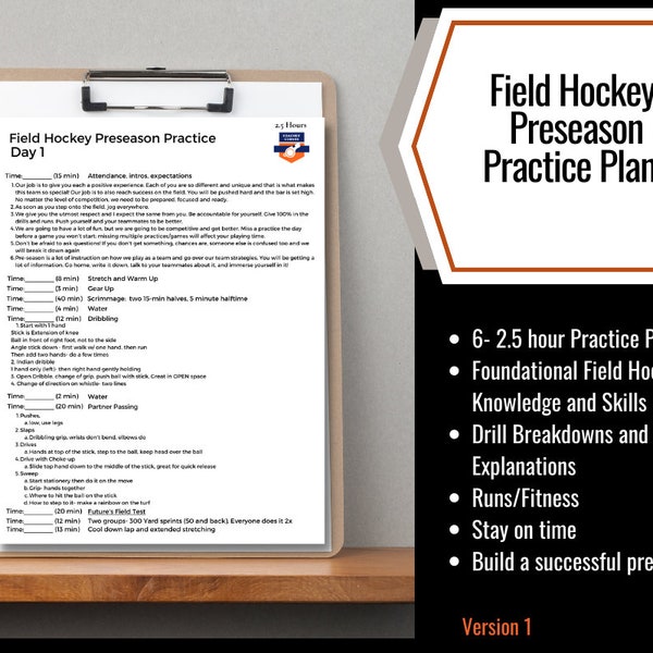 Field Hockey Preseason Practice Plan | Practice Plans | Field Hockey Drills | Field Hockey Coach