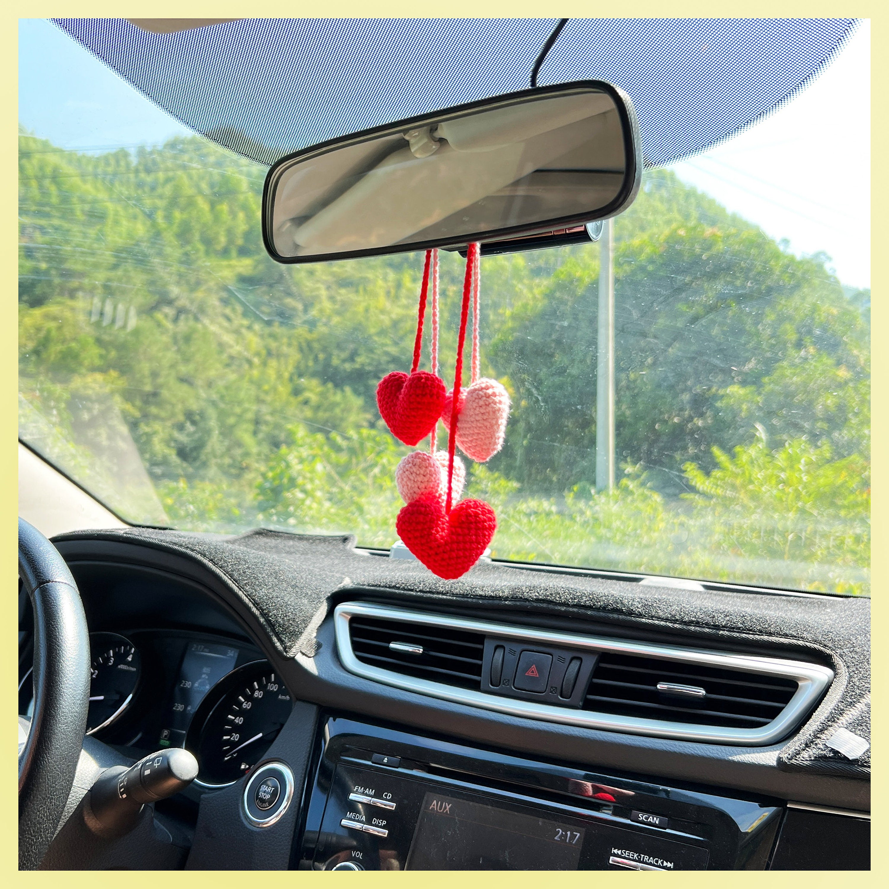 Heart with heart cutout, Car Air Freshener, Freshie, Scents, Vehicle  Freshener, Aroma Bead freshener, Ornament, Car Candle, Valentine's Day
